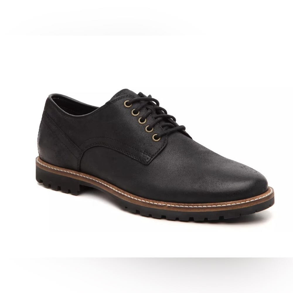 Cole Haan Men's Nathan Plain Toe Derby Black Nubuck Leather Comfort 10 M